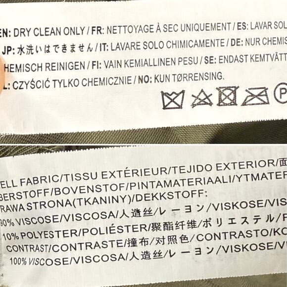 J.O.A. Venture Olive Green Paperbag Waist Belted Cropped Pants Women’s Medium - Picture 5 of 5